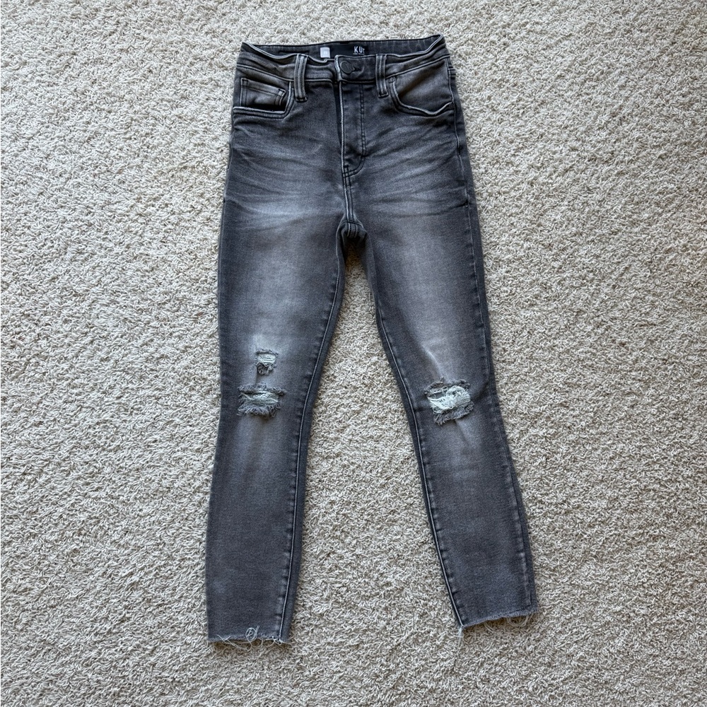Kut from the Kloth Charcoal Skinny Jeans